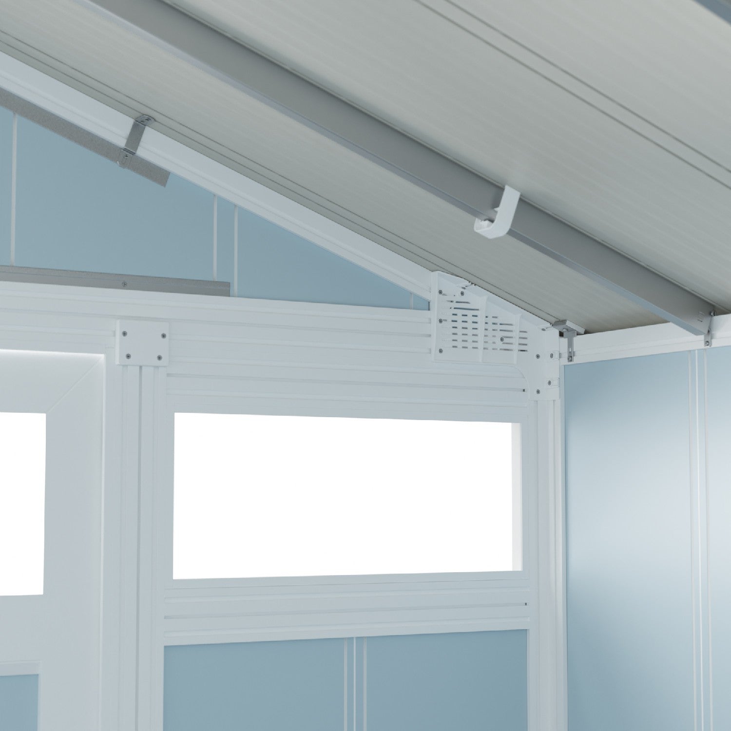 Caseta de jardín 11 m² gris - azul Utility