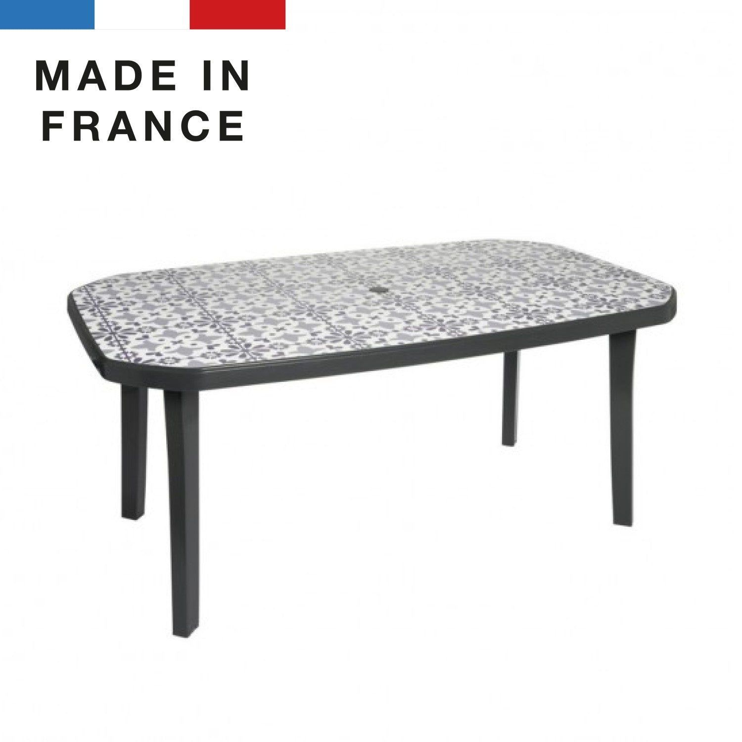 Mesa de jardín de resina Paris 165 x 100 cm